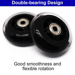 Skate Wheels With Bearings 3 Inch Roller Blade 76mm Outdoor and Indoor Clear Wh