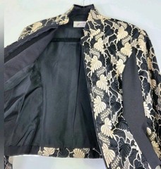 Woods Western Jacket Embroidered Black & Gold Morgan Saddlebred – Approx Sz L