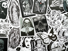 2000 Random Bulk Gothic Stickers Lot Goth Pack Dark Horror Theme Punk Decals